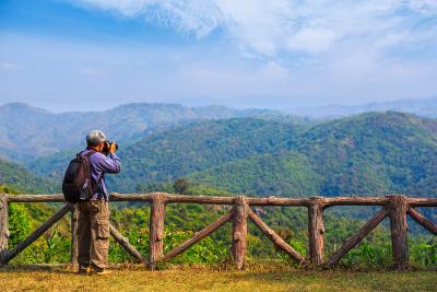 Taking nature scenery photo